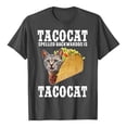 thumbnail image 4 of Mens T Shirts Taco Cat Printed Casual Short Sleeve Graphic Tees Soft Loose Lightweight Fit Comfortable Crew Neck Mens Shirts Dark Gray L, 4 of 5