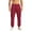 Wine, variant on Jalioing Mens Cargo Sweatpants Solid Color Drawstring Elastic Waist Cuffed Joggers with Pocket Casual Outdoor Sport Pants