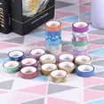 thumbnail image 2 of MasteelfCA 24pcs Masking Tapes Glitter Powder Tape Stickers Decorative Sticky Paper Tapes for Scrapbook DIY Diary Gift Wrapping(Random Color), 2 of 7