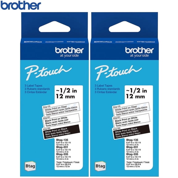 Brother Btag3M01 P-touch Btag Label Tape 2 Pack