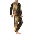 thumbnail image 2 of Picia Apocalyptic Skull Soldier Pattern Men’s Long-Sleeve Sleepwear Set - Soft 2-Piece Loungewear with Pockets, Comfy PJs for Relaxing Nights-X-Large, 2 of 7