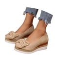 thumbnail image 3 of oqasdz Womens Casual Shoes Elegant Bow Design Solid Color Slip On Dressy Shoes Comfortable Breathable Work Business Wedding Shoes Outdoor Summer, 3 of 7
