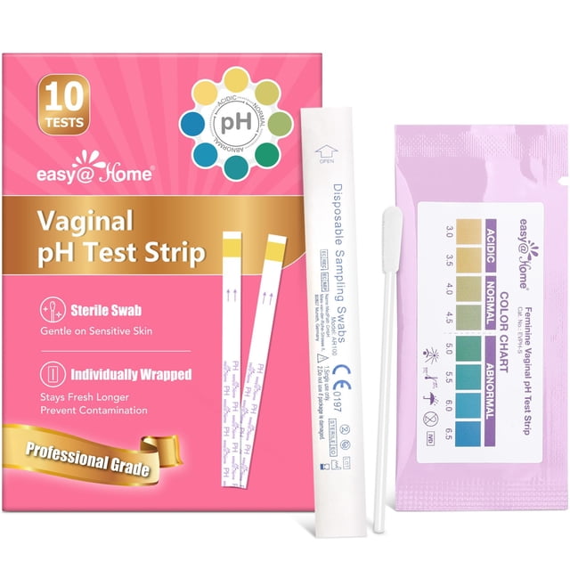 Kit de prueba de pH vaginal Easy @Home - 10 tiras para mujeres