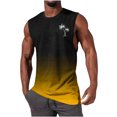thumbnail image 1 of Hombres Moda Casual sin Mangas Gradación Impresión Suéter Cuello Redondo Tanque Deportivo, 1 of 7
