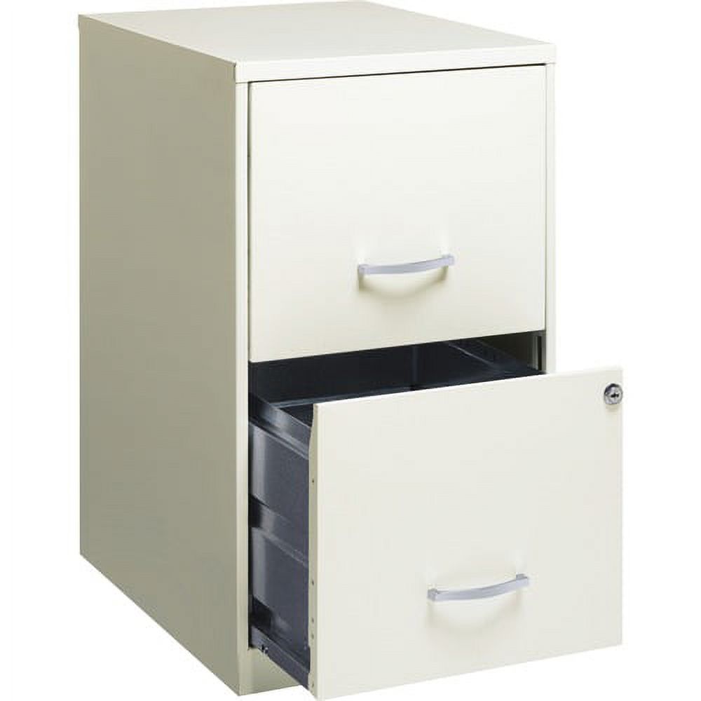 Lorell SOHO 18" 2-drawer File Cabinet 14.3" x 18" x 24.5" - 2 x File Drawer(s) - Material: Plastic Pull, Steel - Finish: White, Baked Enamel - image 4 of 7