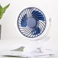 thumbnail image 1 of Alimentación USB Clip ventilador 720 &deg; rotación 3 velocidades portátil pequeño ventilador de refrigeración ventilador Personal - Azul Soledad Mini clip en ventilador, 1 of 7