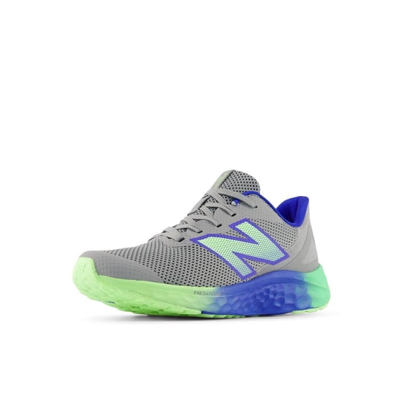 New Balance Kid's Fresh Foam Arishi V4 Lace-Up Running Shoe, Grey, 7 W Big Kid