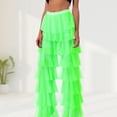thumbnail image 3 of Pantalones acampanados de hilo con volantes para mujer cintura alta chica picante cómodos de sentir FLhrweasw Nuevo, 3 of 7