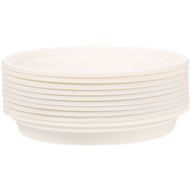 Bandeja para macetas de flores, macetas para interiores, plantas de interior, platillos de plástico, maceta blanca