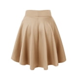 MBJ Women's Flirty Flare Skirt - XXL In Soft Eggplant Color - Stretchy Knit Flare Skirt With Banded Waist