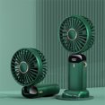 thumbnail image 1 of Muyoka Miuline Mini ventilador de mano, USB 5 velocidades Viento fuerte Ventilador de cordón portátil con cubierta desmontable Ventilador eléctrico ajustable de 90 ° para oficina en el hogar Interior Muyoka Hogar, 1 of 5
