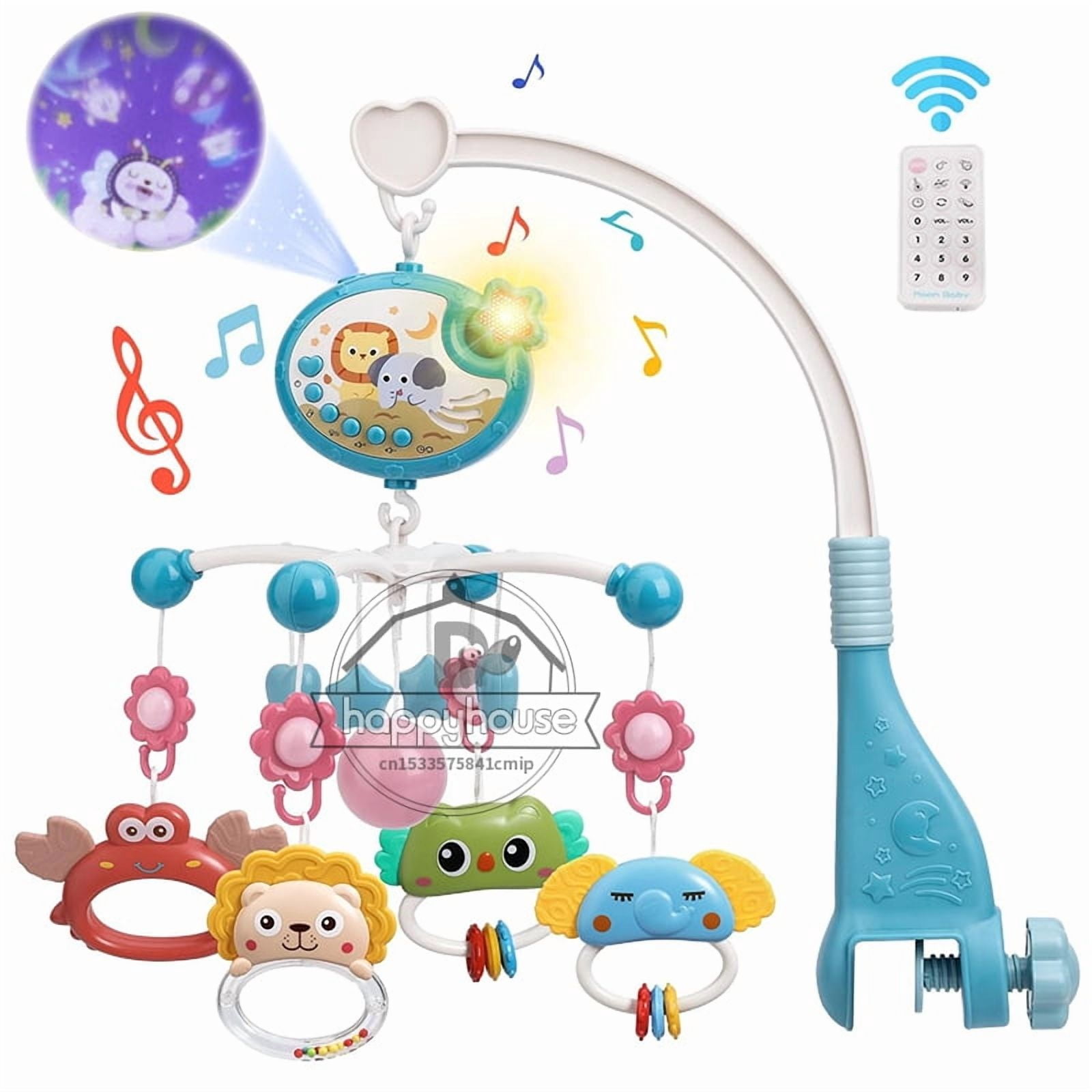 Musical Baby Crib Mobile with Lights Music Projection for Infants Remote Control Crib Toys for Newborn Baby Mobile for Crib Toys