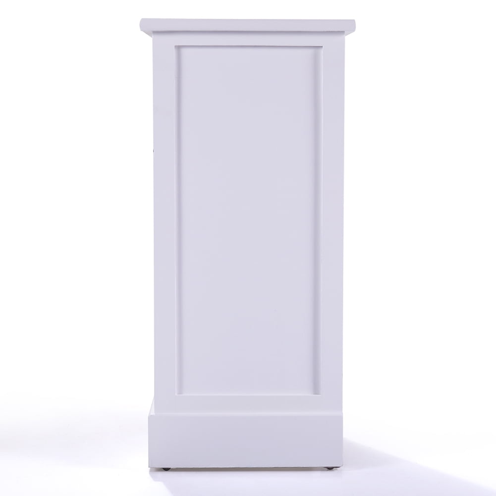 Kepooman 3 Drawer Bedside Furniture for Hallway, Modern Design Bedside End Table for Home Office, White Side Table for Small Spaces