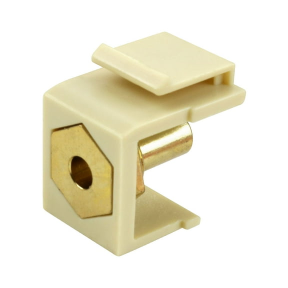 Construct Pro Keystone Jack Insert (Connectors: Solder Tab & Female Banana Plug, Ivory) Manufactured by Skywalker