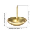 thumbnail image 3 of Uxcell 18mm Dia 17mm Height Gold Tone Round Thumb Push Pins Nails Tacks 60 Pack, 3 of 5