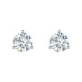 thumbnail image 4 of 1/2 Carat Round Diamond Stud Earrings in 14K White Gold (with Screw Back), 4 of 6