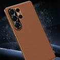 thumbnail image 2 of Compatible with Samsung Galaxy S25 Ultra Phone Case,Side Heat Dissipation,Precision Hole Lens Protection,PU Leather Shockproof Scratch Resistant Ultra Slim Rugged Durable Phone Case,Brown, 2 of 12