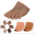 thumbnail image 2 of HILABEE Soft Silicone Nail Practice Foot Model Movable Manicure Mannequin Fake Toes Equipment for Beginners Artists Beginners Training Left C, 2 of 9