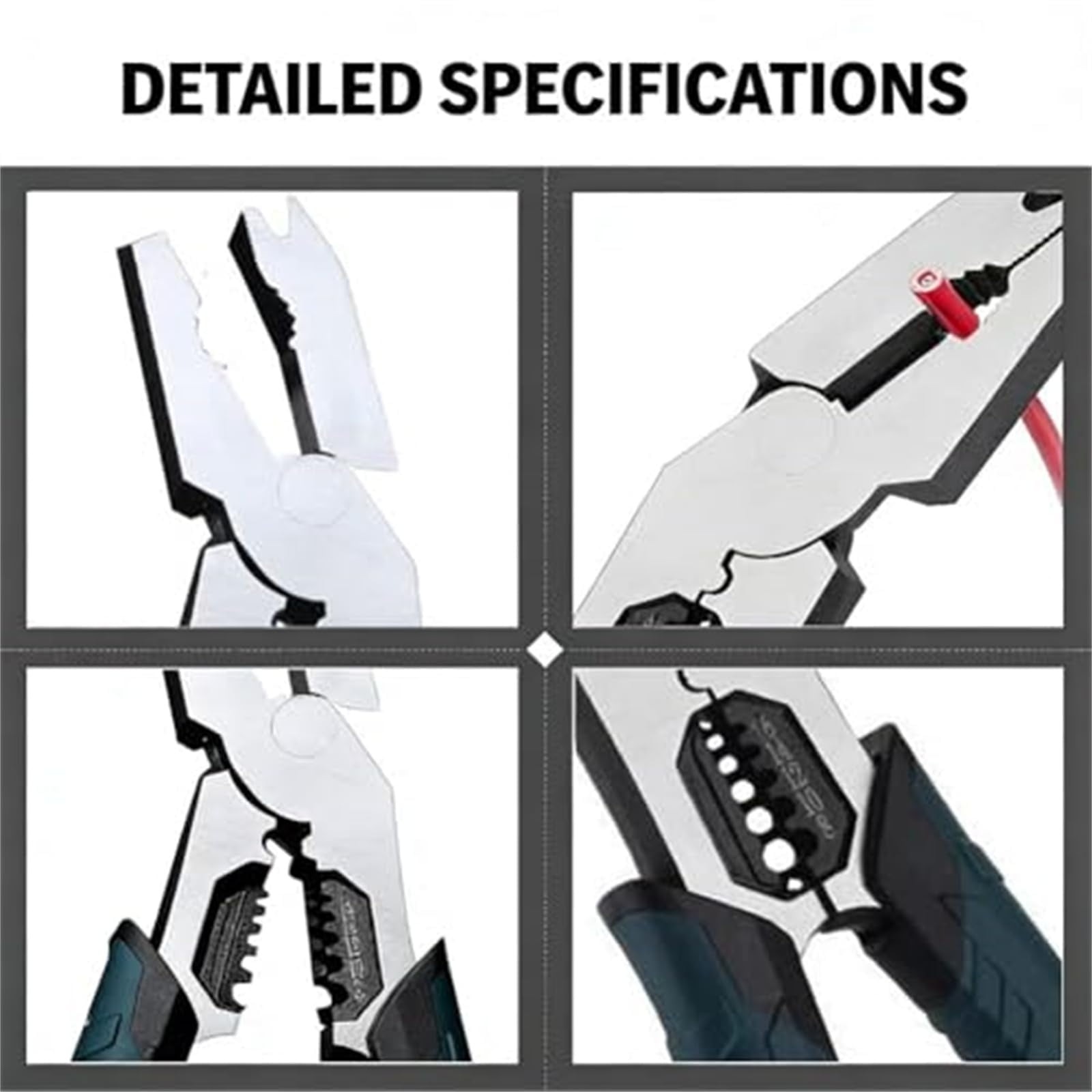 New Industrial-Grade Multi-Function Cutting Pliers, 9-in-1 CR-V Heavy-Duty Lineman Plier Tool—Compound Action Leverage Design, Nail Puller/Wire Cutter/Stripper