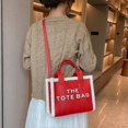 thumbnail image 4 of Good-looking bags 2023 autumn new tote bag plush edge portable Messenger women's bag blue, 4 of 5