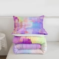 thumbnail image 6 of jejeloiu Colorful Graffiti Art Full Size Comforter Sets Kids,Oil Painting Aesthetic Bedding Sets,Reversible,3 Pieces, 6 of 8