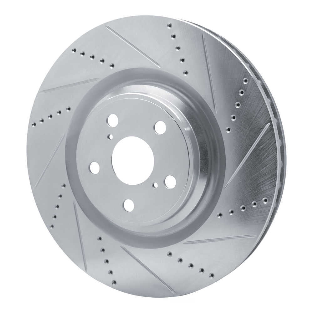 Dynamic Friction Company 631-75030D DFC Brake Rotor - Drilled And Slotted - Silver