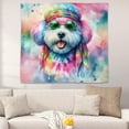 thumbnail image 2 of Hippie Bichon Frise Portrait Watercolor Tie-Dye Vintage Styles Tapestry Bichons Dog Lovers Gifts Idea Wall Hanging Backdrop Home Decor - 00014, 2 of 5