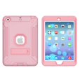 thumbnail image 3 of Dteck iPad Mini Case with Screen Protector, iPad Mini 2 Case, iPad Mini 3 Case, iPad mini Retina Case, Three Layer Heavy Duty Shockproof Kickstand Protective Case, Rosegold, 3 of 7