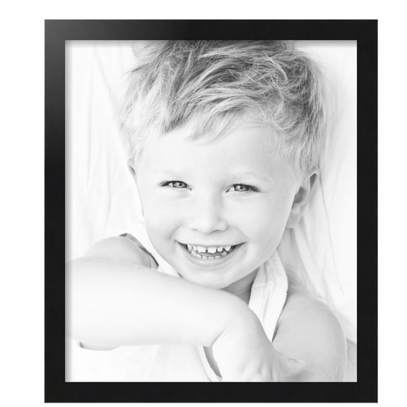 ArtToFrames 18x21 inch Black Steel Picture Frame, Black MDF Poster Frame (4639)
