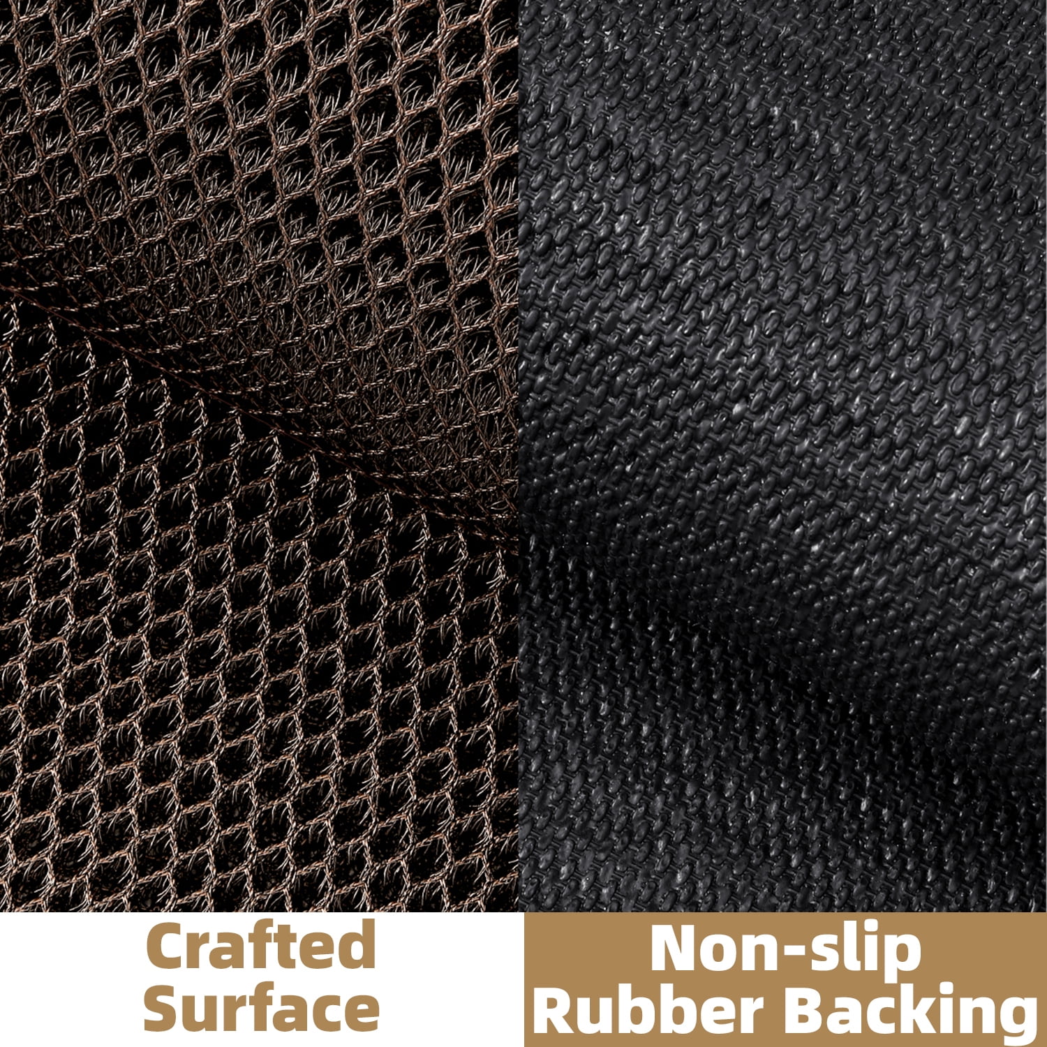 PABUBE High Stretch Elastic Silk Outdoor Doormat, Quick-Dry & Heavy-Duty Welcome Mat, Non-Slip Front Door Mat for Outside Entry, Low Pile Patio Doormat for Entry Rug, Brown, 24"x36"