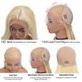 thumbnail image 5 of 30Inch 613 13x6 Lace Front Wig Human Hair 200 Density 613 Lace Front Wig Human Hair Blonde Wig Human Hair Straight Lace Frontal Wig Human Hair Pre Plucked With Baby Hair (613 Blonde Wig), 5 of 7