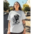 thumbnail image 3 of Women's Graphic T-Shirt White 5XL Women's Tops Raccoon with Milk Crew Neck Short Sleeve Shirts for Women, 3 of 3