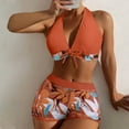 thumbnail image 2 of RQYYD Two Piece Bathing Suit with Shorts for Women Push Up Bikini Swimsuit Set with Boy Short Bikini Sets for Womens, 2 of 6