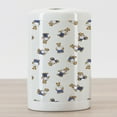 thumbnail image 3 of Dotted Ceramic Toothbrush Holder, Teddy Bear Style Dog on Nostalgic Polka Dots Cartoon, Decorative Versatile Countertop for Bathroom, 4.5" X 2.7", Violet Blue Pale Brown, 3 of 4