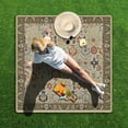 thumbnail image 5 of Picnic Blankets Waterproof Foldable Extra Large,80"x 80" Outdoor Beach Blanket Waterproof Sandproof,3-Layer Lightweight Handy Mat Tote Picnic Camping Rugs for Outside Your Rv(Vintage Floral), 5 of 6