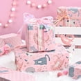 thumbnail image 4 of HOMERAL Reversible Cat Design Wrapping Paper Roll - Pink and white polka dot design on the other side, suitable for Valentine's Day, Birthday, Mother's Day, Wedding, Baby Shower, 4 of 7
