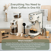 Gevi 20 Bar Espresso Machine & Burr Grinder Combo, 35 Precise Grind Settings, Professional Automatic Coffee Maker, Perfect Gift for Coffee Lovers