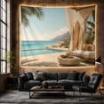 thumbnail image 6 of Ocean Waves Luxurious with Outdoor Patio Overlooking Tropical, Mystical Fantasy for Space Lovers, Galaxy Room Decor, Mother'S Day Gift, Tapestry Wall Hanging for Bedroom and Dorm, 6 of 7