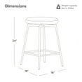 thumbnail image 5 of Spruce & Spring Modern 360° Swivel Counter Stool Set of 2 with Reinforced Metal Frame for Indoor Use, 5 of 6