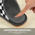 thumbnail image 6 of IAUYY Memory Foam House Slippers Suitable for Both Men and Women. Comfortable, Anti-Slip Plush Flat-Bottomed Slippers The Best Holiday Gift Black-and-white Checkered Area, 6 of 9