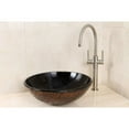 thumbnail image 3 of Kingston Brass EVSPFH3 16.5 in. dia. Fauceture Sandstone Round Glass Sink, Amber Gold, 3 of 3