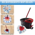 thumbnail image 4 of 2 Pack Spin Mop Replacement Head - 40% More Cleaning Power，Mop Refill Compatible with Oceda Triangle Swivel Mops Microfiber Swivel Mop Refill,Deep Clean,Machine Washable and Easy to Replace, 4 of 7
