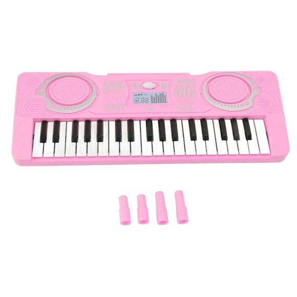Kids Piano Keyboard Toy, Keyboard Piano Toy Develop Confident 4 Brackets  For Home Play For Children Pink