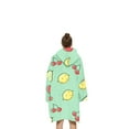 thumbnail image 4 of goowrom Family Cartoon Digital Printing Lamb Wool Warm Hooded Blanket, 4 of 10