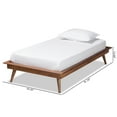 thumbnail image 3 of Baxton Studio Karine Wood Platform Bed Frame, Twin, Ash Walnut, 3 of 7