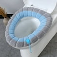 thumbnail image 4 of Toilet Seat Covers, Household Toilet Seat Thickened With Handle Winter Toilet Ring Washable Sets Wear Knitted Toilet Seat Under $10, 4 of 6