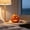 Orange, variant on AURIGATE Halloween Ceramic Pumpkin Figurine, 3.35x3.82 in Jack-O-Lantern Tabletop Ornament with Gold Stem for Indoor Mantel Shelf Desk Halloween Party Home Holiday Decor