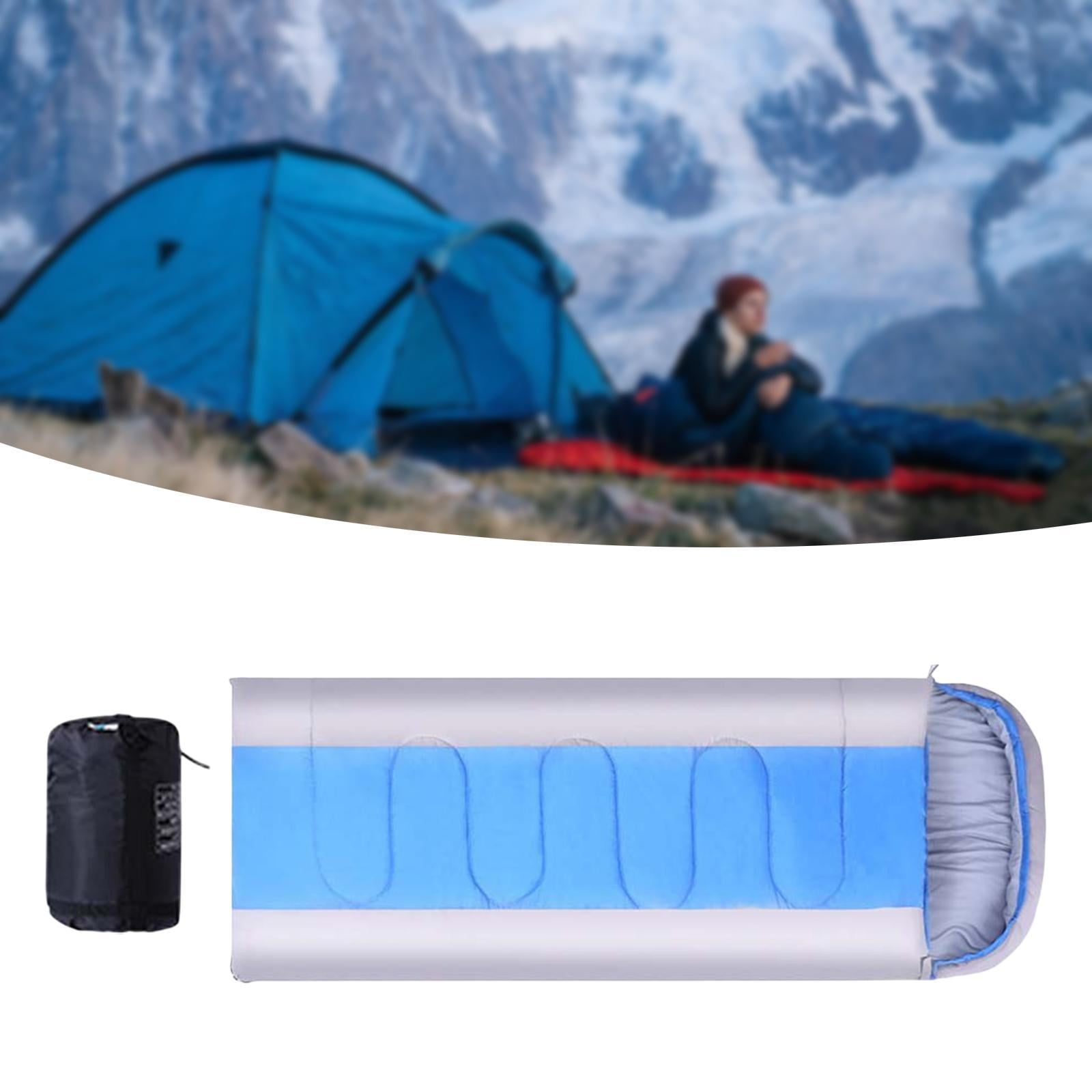 Wswqop Envelope Sleeping Bag Camping Sleeping Bag 86.6 inch x 29.5 inch Lightweight for Blue Gray 1.8kg