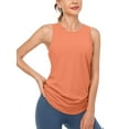 thumbnail image 6 of Sociala Women's Open Back Workout Tank Tops Split Stretch Yoga Shirts Sleeveless, 6 of 6