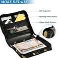 thumbnail image 5 of Zipper Binder Black and Gold Abstract 1.5 Inch Binder Folder Bag with Shoulder Strap and Handle, 5 of 8